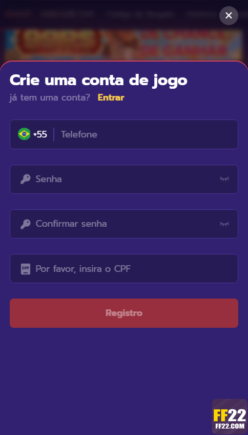 ff22.com Cadastro Vantagens